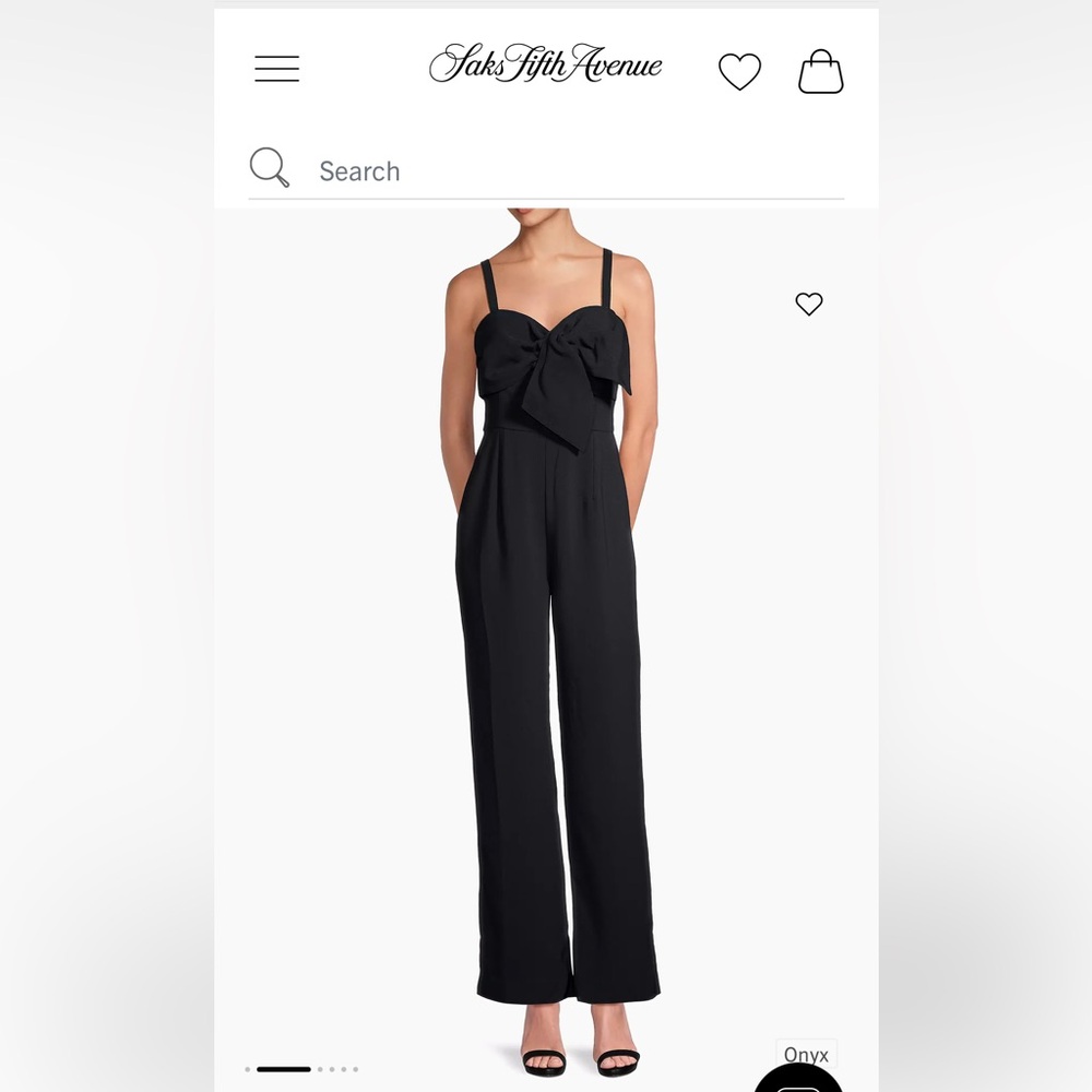 NWOT - Lilly Pulitzer - Black 
Kavia Bow Jumpsuit- Size 6
